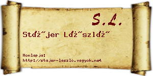 Stájer László névjegykártya
