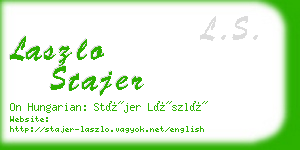 laszlo stajer business card